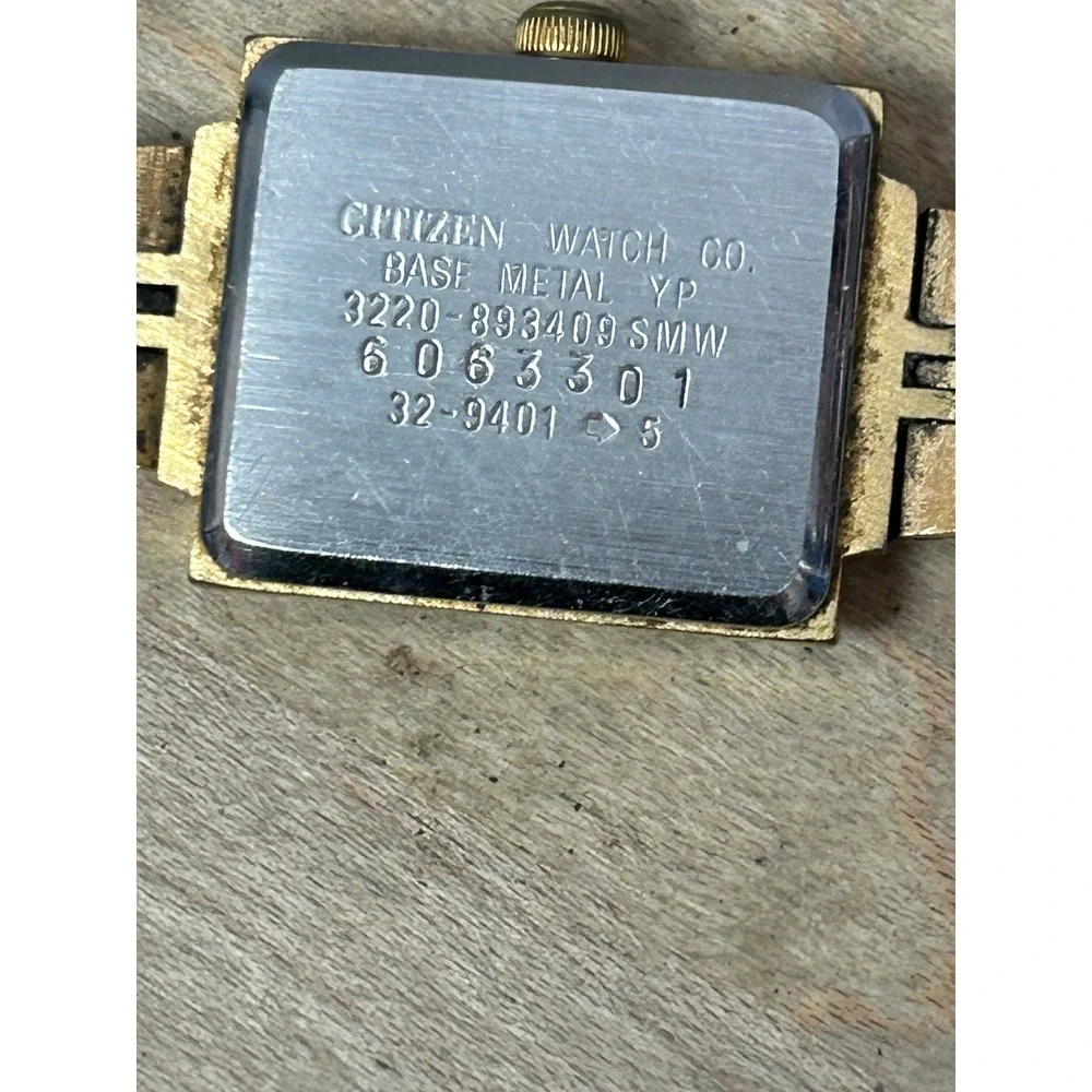 Vintage Citizen Quartz Rectangle Gold Tone Women's Watch‎ UNTESTED